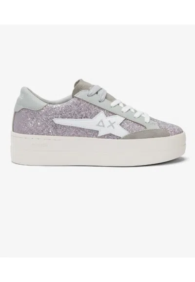 Sun68 Big Katy Glitter Sneakers In Argento