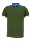 Sun 68 Colour-blocked Polo Shirt In Green