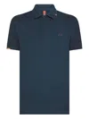 Sun68 Contrast-collar Polo Shirt In Blue