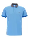 Sun 68 Contrasting-collar Polo Shirt In Blue