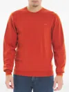 Sun68 Crew-neck Logo-detail Sweater In Red