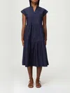 Sun 68 Tiered Cap-sleeve Midi Dress