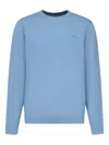 Sun68 Embroidered Crew-neck Sweater In Blue