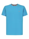 Sun 68 Embroidered Crew-neck T-shirt In Blue