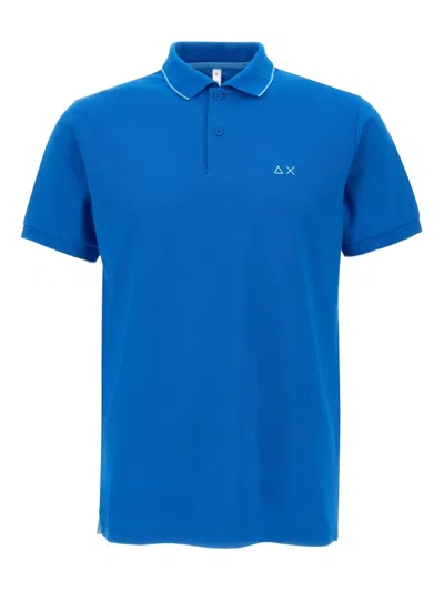 SUN68 EMBROIDERED-LOGO POLO SHIRT