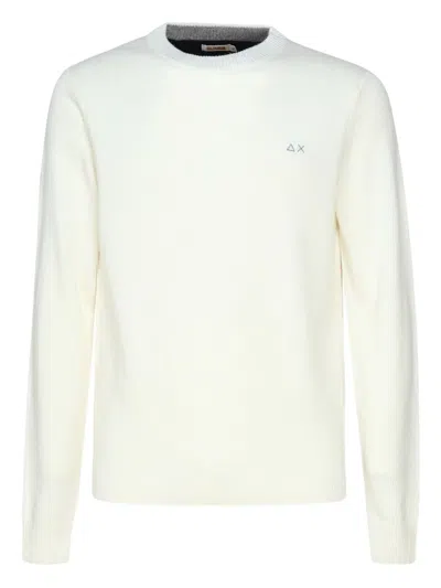 Sun68 Embroidered-logo Sweater In White
