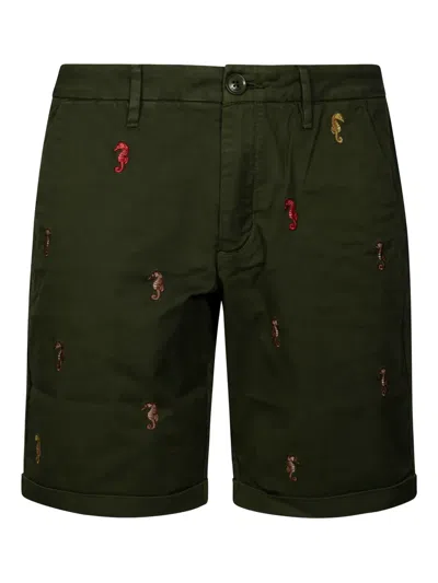 Sun68 Embroidered Seahorse Shorts