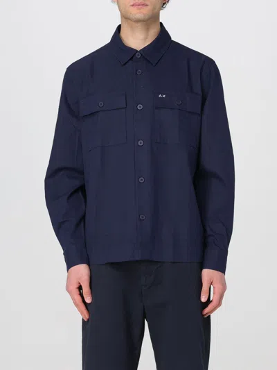 Sun68 Jacket  Men Color Blue