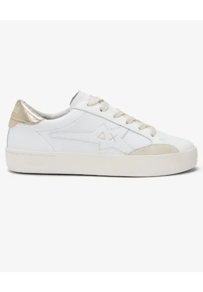 Sun68 Katy Leather Sneakers In Bianco