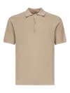 Sun68 Knitted Polo Shirt In Brown