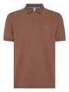 Sun68 Logo-embroidered Polo Shirt In Brown