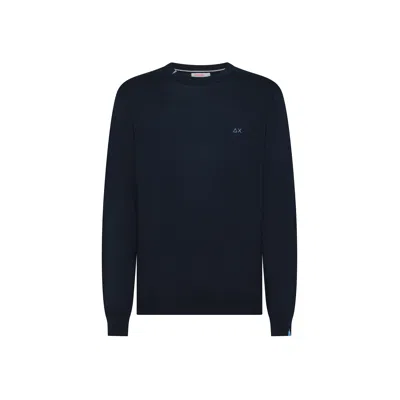 SUN 68 MEN'S SWEATER SUN68 K35101/07 NAVY BLU