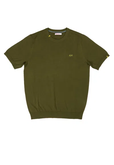 Sun 68 Men's Sweater Sun68 K35106/37 Verde Sc In Black