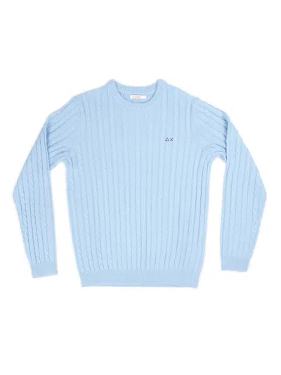 Sun68 Men's Sweater  K44155 81 Sky Blue