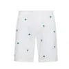 Sun 68 Palm-tree Embroidered Shorts In White
