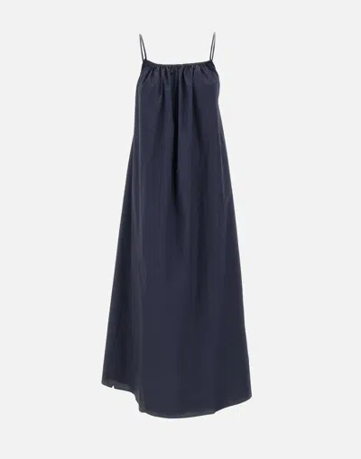 Sun68 Navy Blue Cotton Poplin Dress