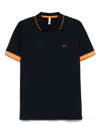 Sun 68 Poloshirt Mit Logo-stickerei In Black
