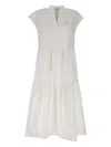 Sun68 Tiered Cap-sleeve Midi Dress