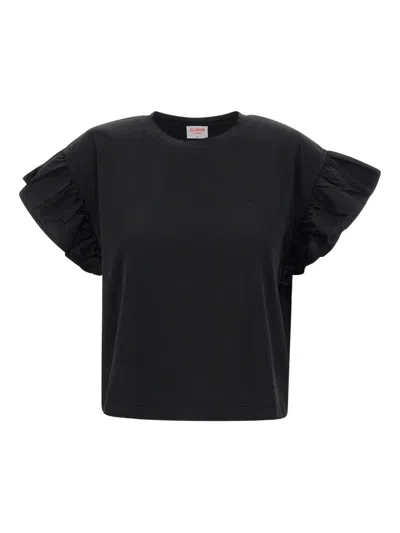 Sun68 Ruffled-sleeve T-shirt