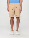 Sun 68 Cuffed Embroidered Shorts In Beige