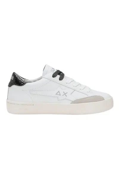 Sun68 Sneakers Katy Leather In Bianco-nero
