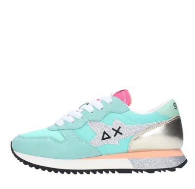Sun68 Sneakers In Verde Blu E Verdi