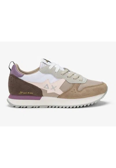 Sun68 Startgirl Multicolor Shoes In Beige Chari