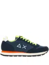Sun 68 Suede Runner Sneakers In Blue