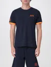 Sun 68 Contrasting-trim T-shirt In Navy