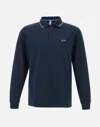 Sun 68 Long-sleeve Polo Shirt In Blue
