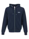 Sun 68 Zip-up Hoodie In Blue