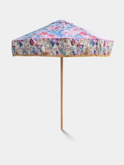 Sunbeam Jackie Mulberry Vintage-cotton Parasol (94.5in/2.4m) In Multi