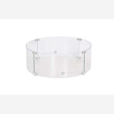 Sunbeam Round 23" Fire Pit/table Wind Guard (glass)