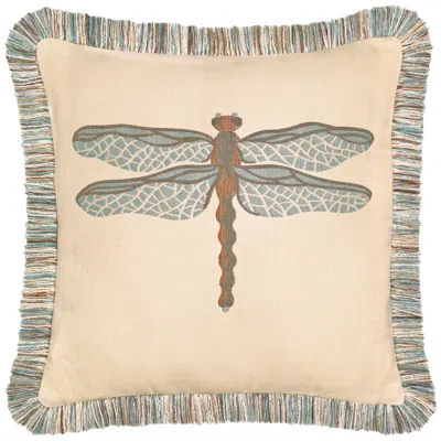 Sunbrella Elaine Smith Dragonfly Spa 20" Square Indoor-outdoor Pillow
