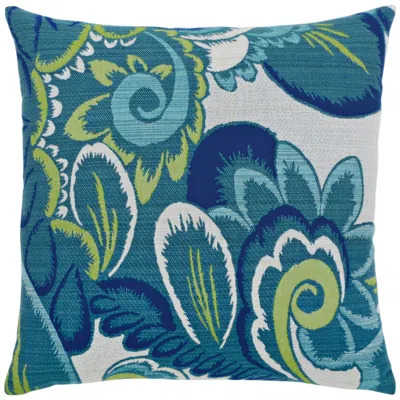 Sunbrella Elaine Smith Floral Wave 20" Square Indoor-outdoor Pillow