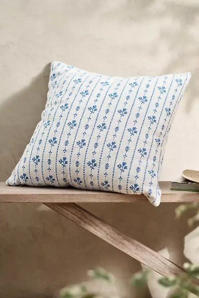 Sunbrella Floral Stripe Outdoor Pillow