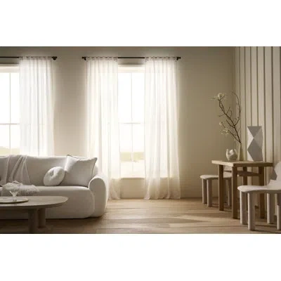 Sunbrella ® Laurel Indoor/outdoor Sheer Curtain In White