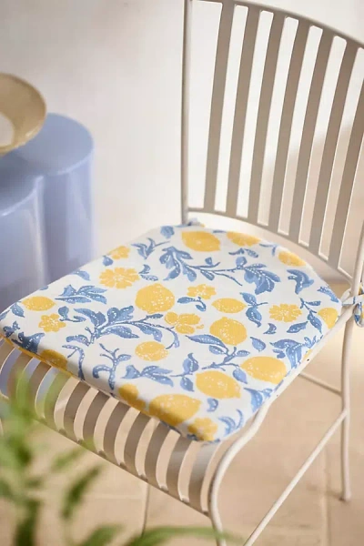 Sunbrella Lemons Outdoor Dining Chair Cushion