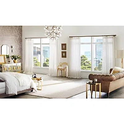 Sunbrella Lina Sheer Curtain 3-in-1 Single Curtain Panel, 50 X 96 In White