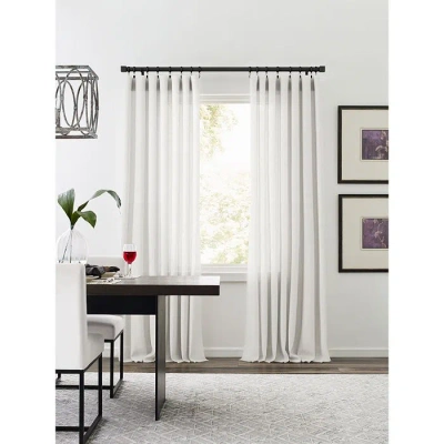 Sunbrella Lucena Light Filtering 3-in-1 Single Curtain Panel, 50 X 96 In White