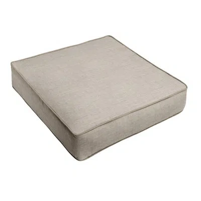 Sunbrella Outdoor Solid Corded 5" Deep Seating Cushion In Gray