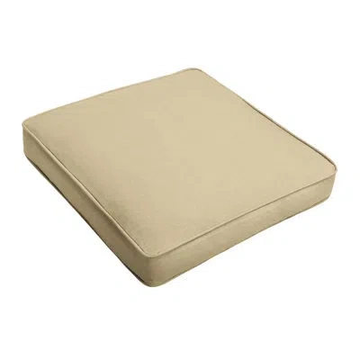 Sunbrella Outdoor Solid Corded 5" Deep Seating Cushion In Neutral