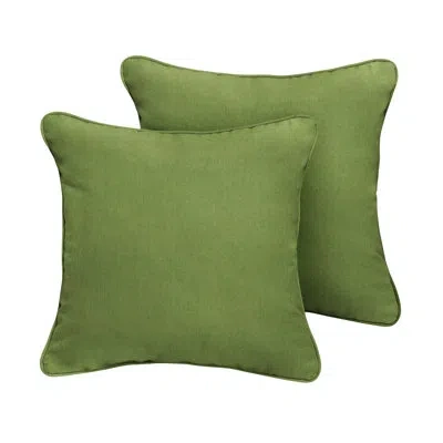 Sunbrella Outdoor Solid Corded Pillow Set Of 2 In  - Spectrum Cilantro
