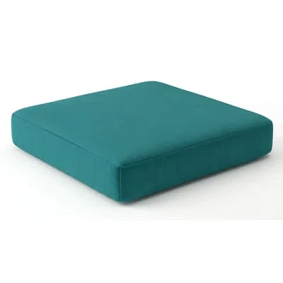 Sunbrella Outdoor Solid Knife Edge Deep Seating Cushion In Green