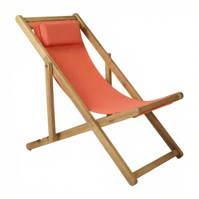 Sunbrella Outdoor Stripe Sling Chair In  - Canvas Melon