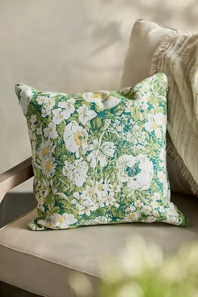 Sunbrella Peony Field Outdoor Pillow In Green