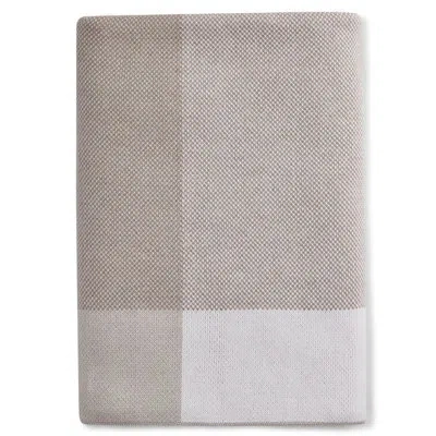 Sunbrella ® Signature Indoor Outdoor Throw - Estate Plaid Terrazzo In Beige
