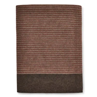 Sunbrella ® Signature Indoor Outdoor Throw - Terrace Edge Heron In Red