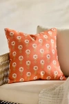Sunbrella Tangerine Floral Outdoor Pillow In Orange