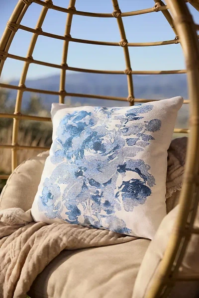 Sunbrella Watercolor Rose Outdoor Pillow